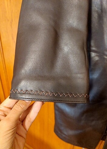 Kahverengi deri pardesü  - Görsel 5