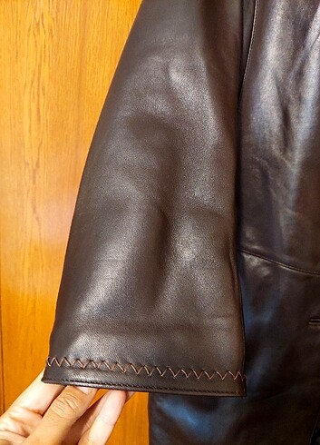 Kahverengi deri pardesü  - Görsel 6