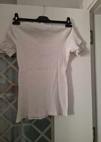 s Beden Beyaz Kısa Kollu Fitted Kadın Tişört