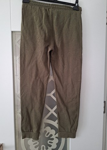 Kadın Gri Kahverengi Bol Kesim Fermuarlı Pantolon - Görsel 3