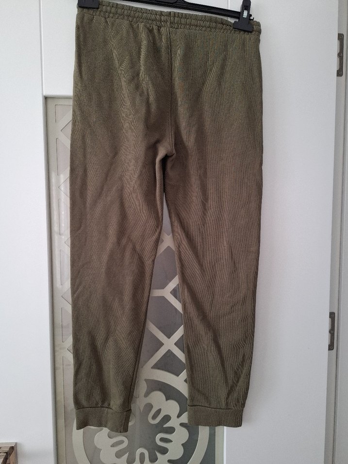 Kadın Gri Kahverengi Bol Kesim Fermuarlı Pantolon - Görsel 3