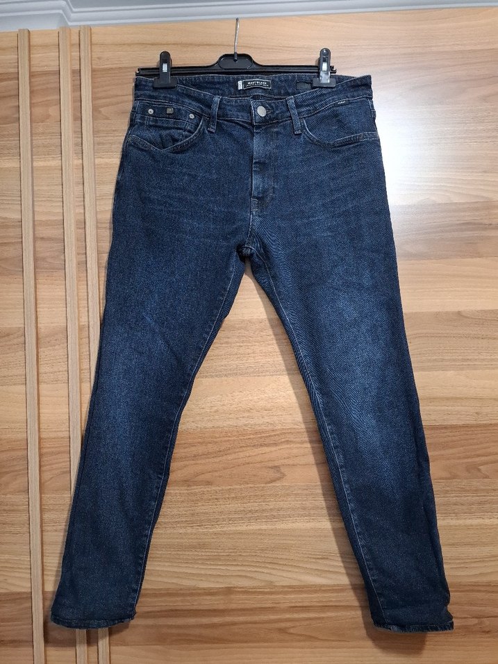 Erkek Lacivert Regular Fit Denim Jean - Görsel 2