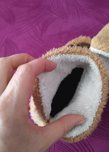 Gezer Kahverengi Peluş Erkek Çocuk Ev Terliği