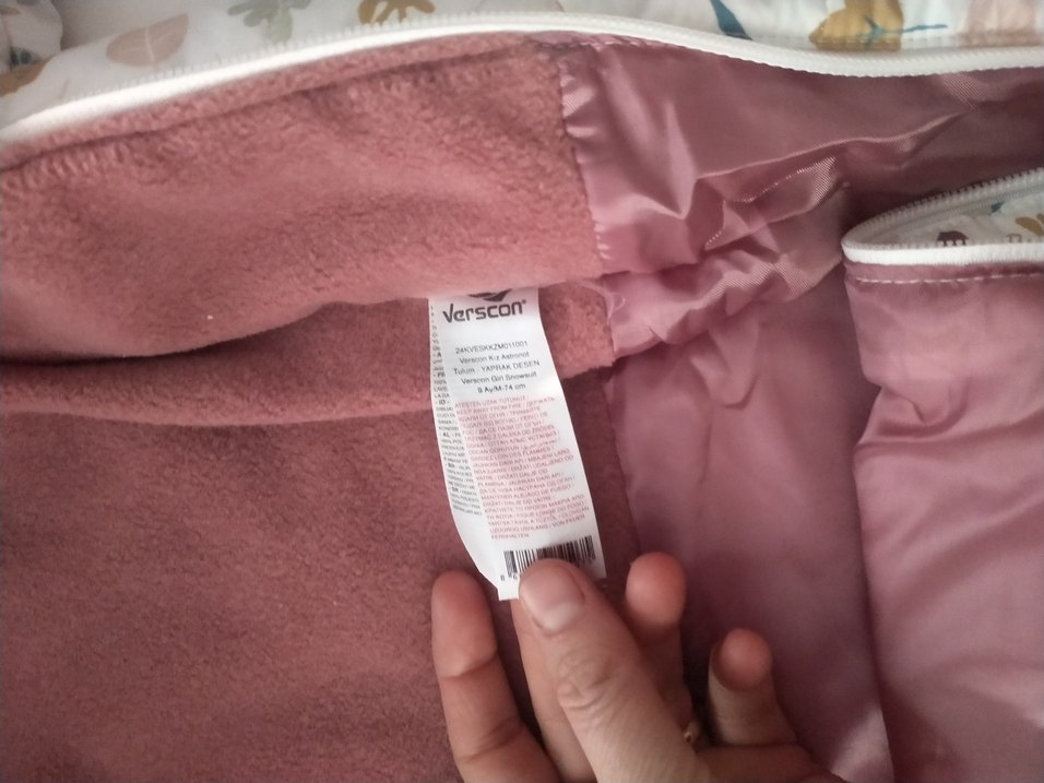 Bebek Kız Baskılı Beyaz Tulum - Görsel 4