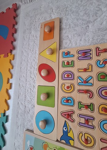 Beden Renk Çocuklar için Ahşap Hayvan ve Araç Bulmaca Puzzle