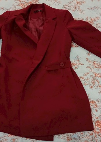 Kan Kırmızı Ceket Elbise - Görsel 5