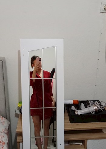 Kan Kırmızı Ceket Elbise - Görsel 2