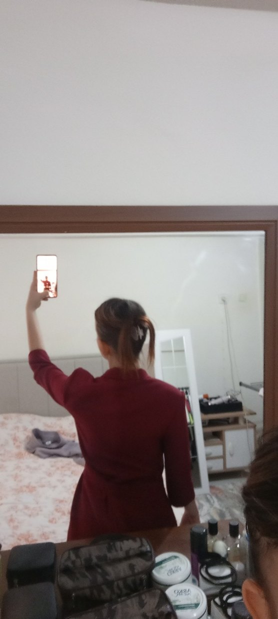 Kan Kırmızı Ceket Elbise - Görsel 4