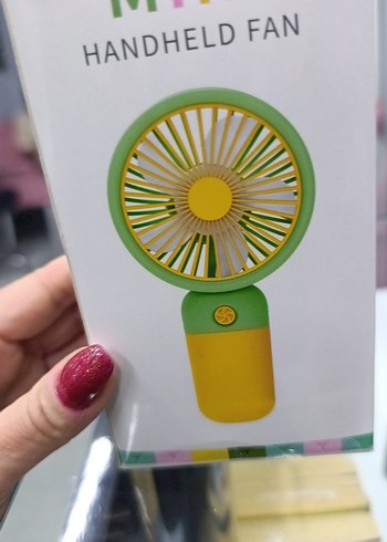 Sarı Renkli Taşınabilir Mini Vantilatör - Görsel 2