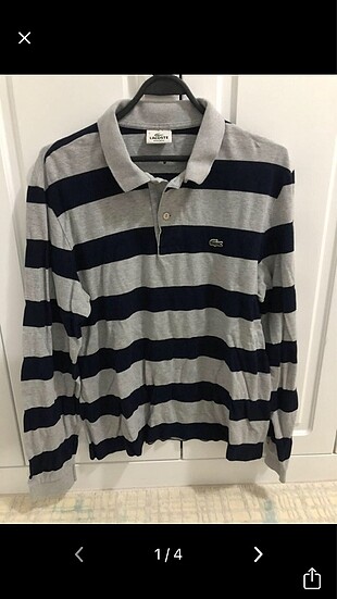 Ojinal lacoste uzun kollu polo