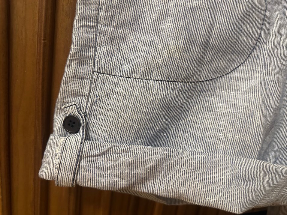 Mudo Çizgili Katlanabilir Şort - Görsel 4