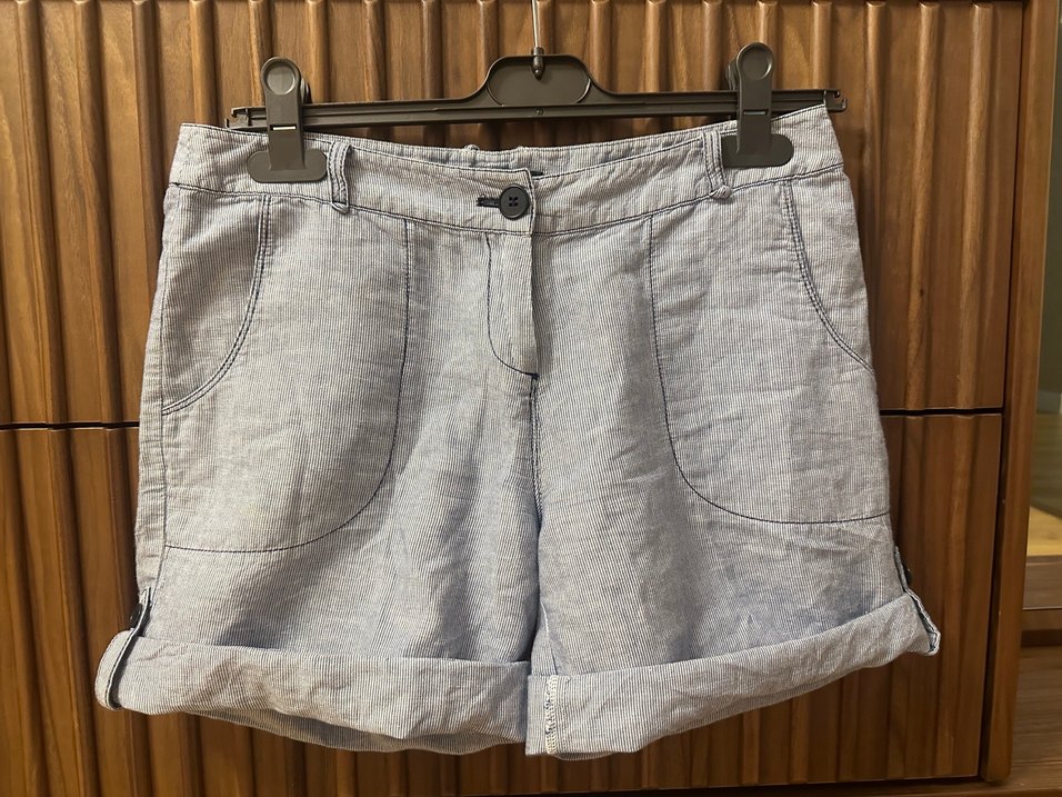 Mudo Çizgili Katlanabilir Şort - Görsel 5