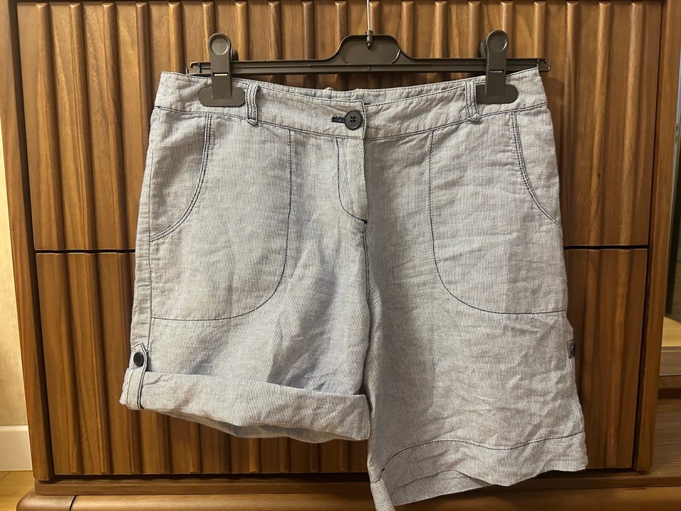 Mudo Çizgili Katlanabilir Şort - Görsel 3