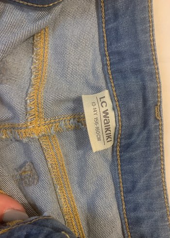 diğer Beden mavi Renk Düğmeli Mavi 13-14yaş Denim Mini Şort