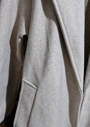 Bej Midi Kadın Kemerli Kaban - Görsel 2