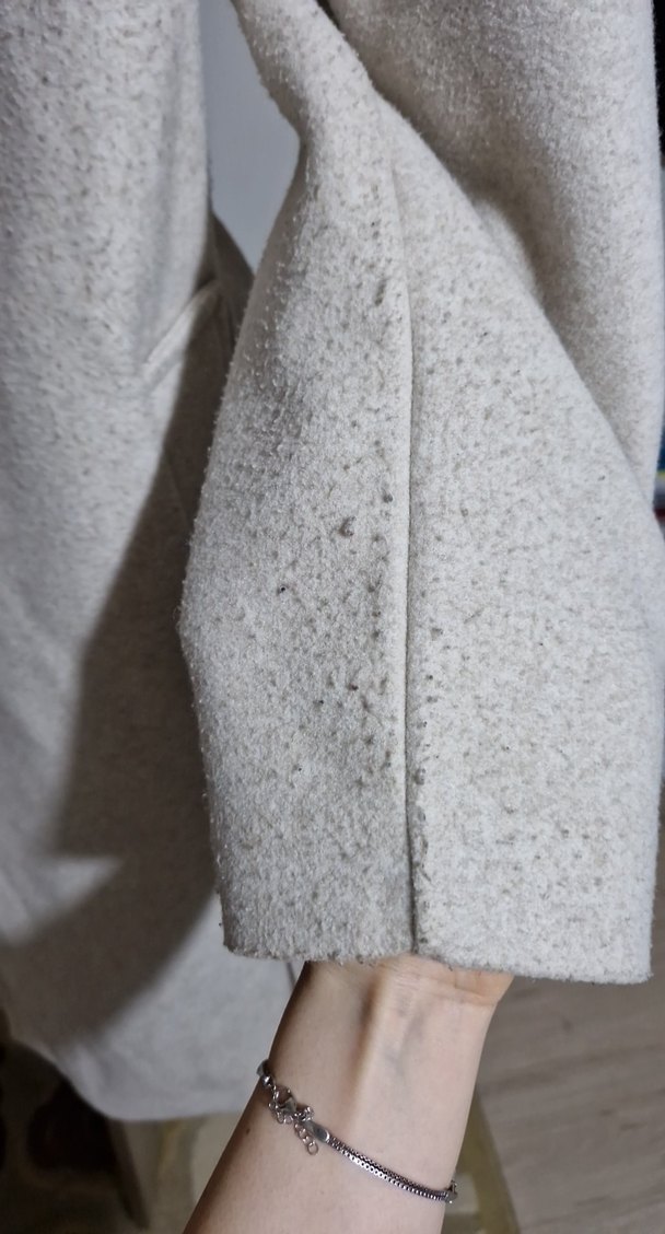 Bej Midi Kadın Kemerli Kaban - Görsel 4