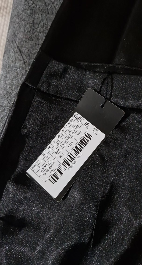 Kadın Siyah Midi Saten Etek - Görsel 4