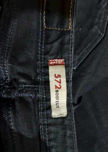 Lacivert Kadın Düşük Bel Denim Pantolon - Görsel 2