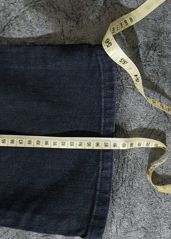 Lacivert Kadın Düşük Bel Denim Pantolon - Görsel 6