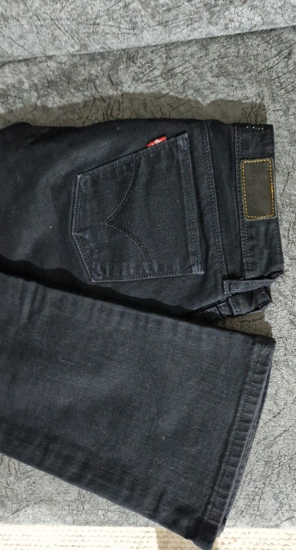 Lacivert Kadın Düşük Bel Denim Pantolon - Görsel 4