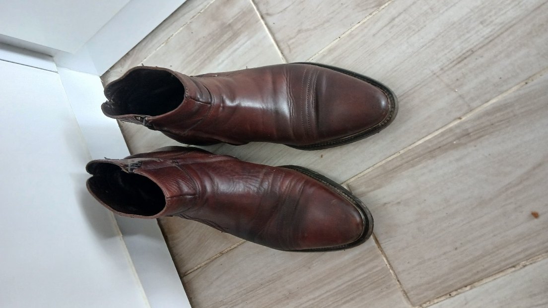 Kahverengi Deri Erkek Bot tertemiz alan kişi uzun yıllar giyeblr - Görsel 3