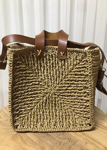 Bohem Örgü Kadın Çanta - Dantel Detaylı - Görsel 3