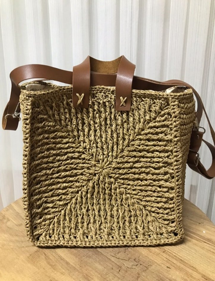 Bohem Örgü Kadın Çanta - Dantel Detaylı - Görsel 3