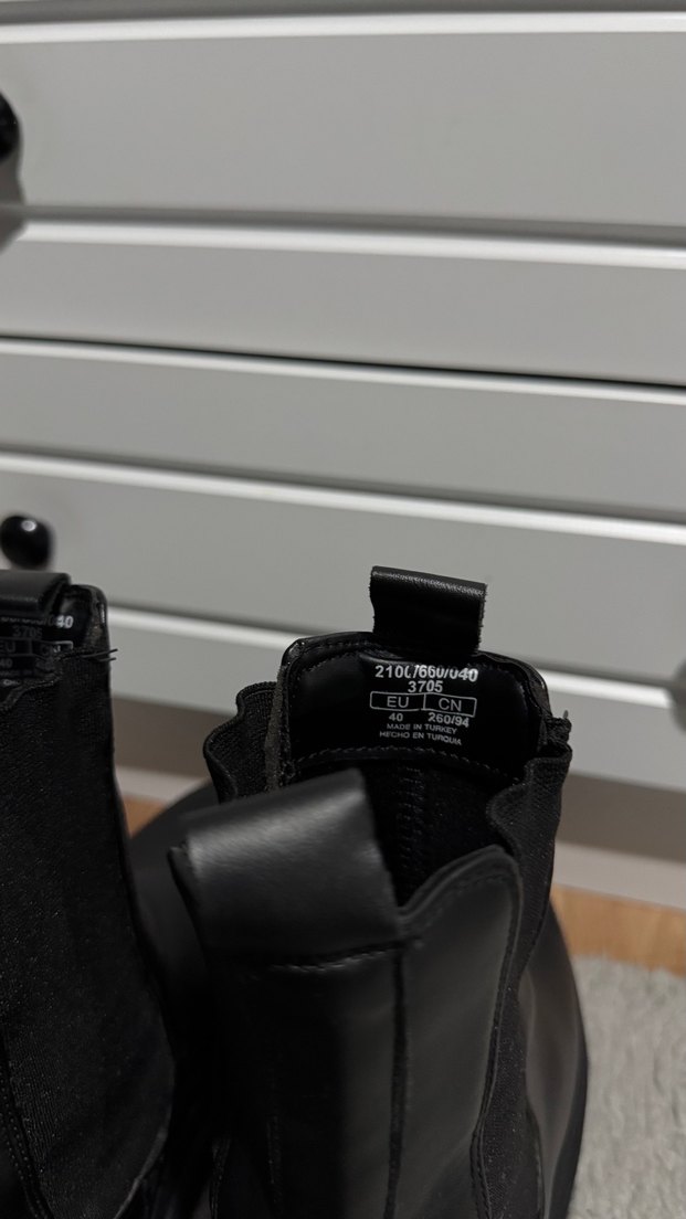 Siyah Suni Deri Bershka Bot - Görsel 4