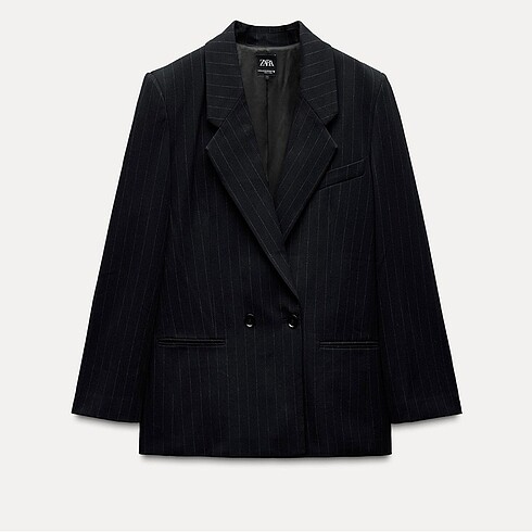 zara oversize çizgili blazer