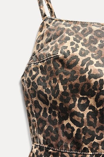 xs Beden zara viral trf leopar elbise