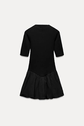 zara viral poplin balon etek elbise