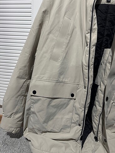 3xl Beden gri Renk mavi uzun kışlık mont