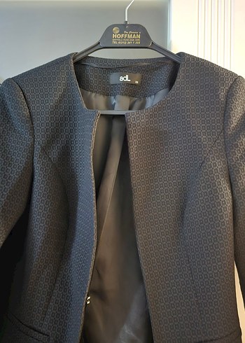 Siyah Kemerli Mini Kadın Takım Elbise - Görsel 2