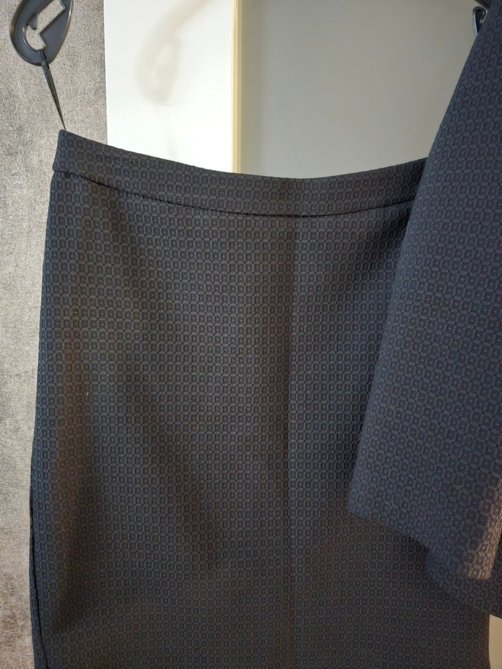 Siyah Kemerli Mini Kadın Takım Elbise - Görsel 3