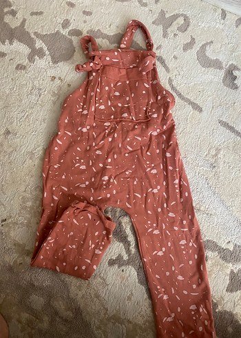 Kızlar için Salaş Fit Batik Desenli Örme Tulum