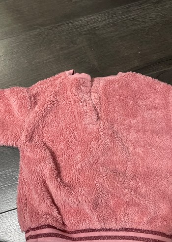 Kız Çocuk Pembe Peluş Sweatshirt - Görsel 3