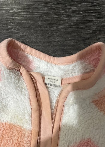 Kız Çocuk Peluş Kalp Desenli Ceket - Görsel 2