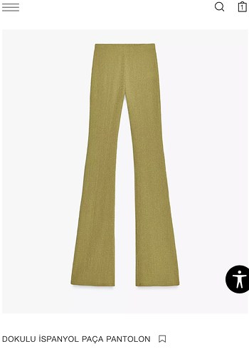 zara , dokulu İspanyol Paça Kadın Pantolon