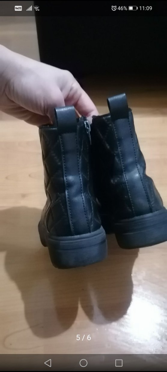 Kız Çocuk Siyah Yılan Desenli Lastik Bot - Görsel 4