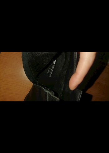 Kadın Siyah Deri Tokalı Topuklu Bot - Görsel 8