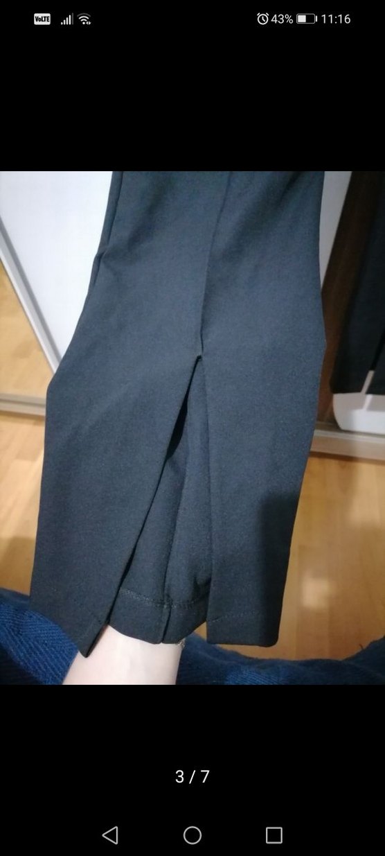 Siyah Kadın Kumaş Pantolon - Görsel 3