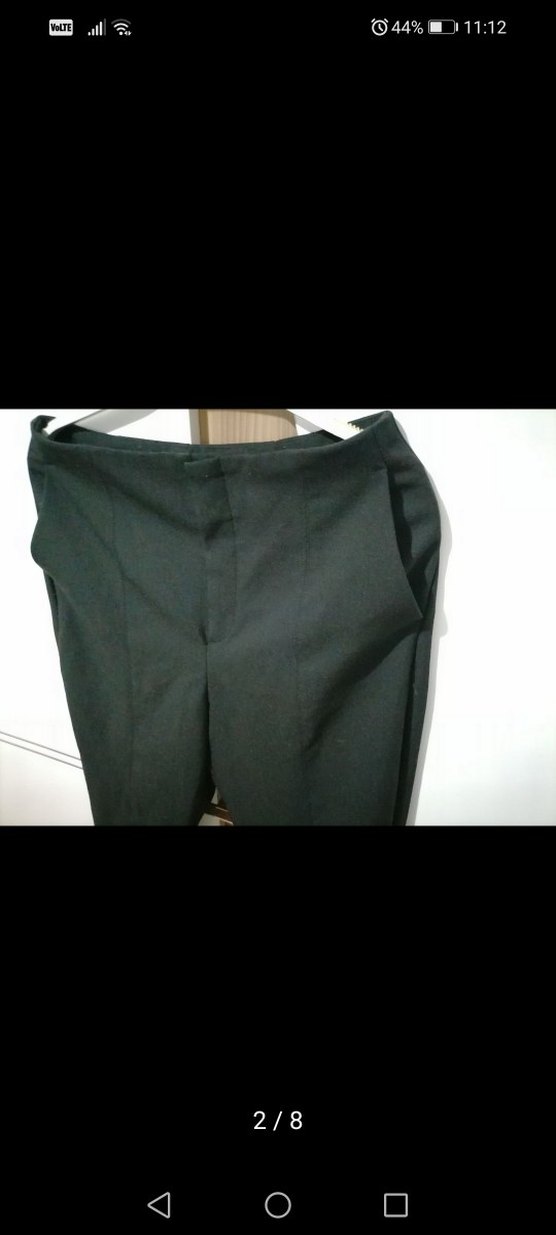 Kadın Siyah Midi Kumaş Pantolon - Görsel 2