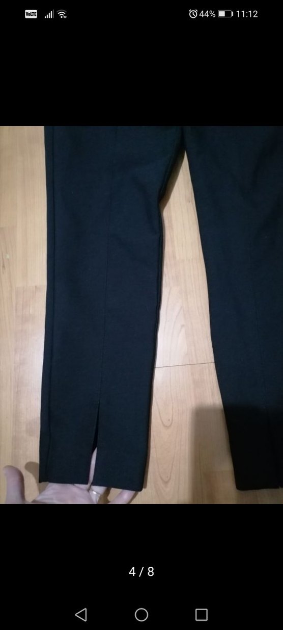 Kadın Siyah Midi Kumaş Pantolon - Görsel 4