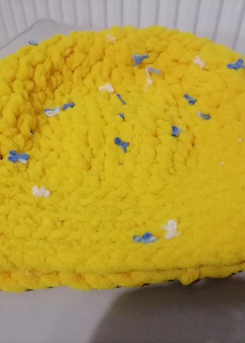 Kadife el Örgüsü Çocuk Bere ve Atkı Seti - Görsel 4