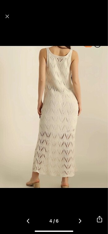 KADIN TRİKO ASTARLI BEJ ELBİSE - Görsel 6