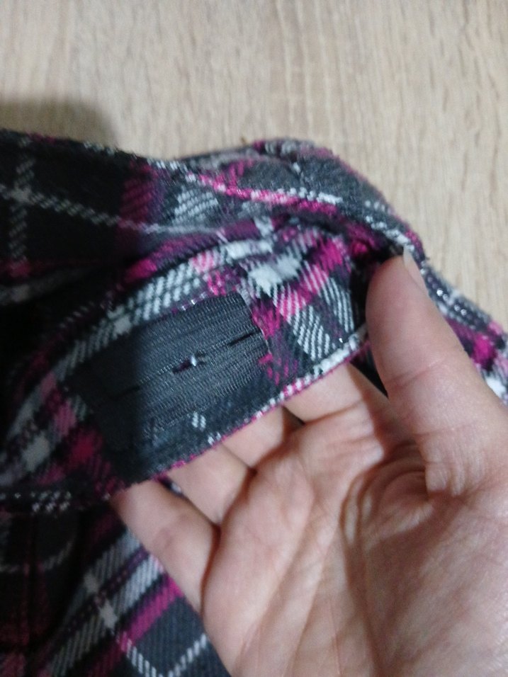 Kareli Düğmeli Kız Şortu - Pembe - Görsel 4