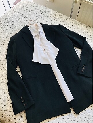 Siyah kumaş blazer ceket
