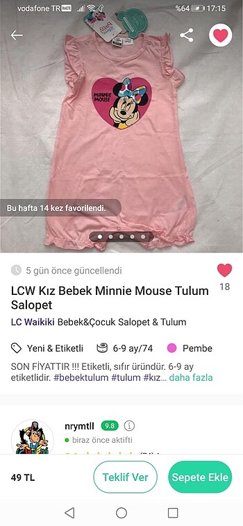 LCW Kız Bebek 1 Tulum+ 1 Elbise+ 3lü takım+ 2li Takım