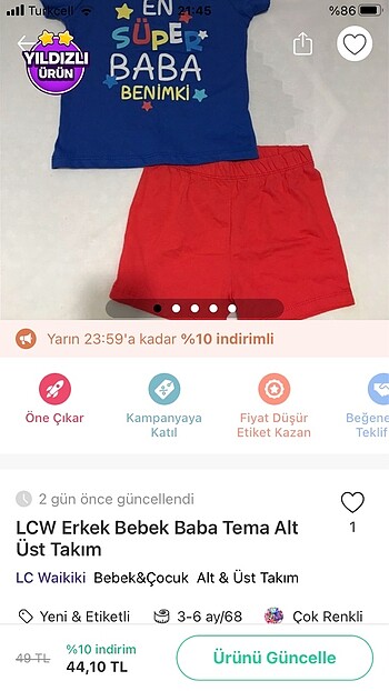 LCW Erkek Bebek Şortlu Alt Üst 3 Takım