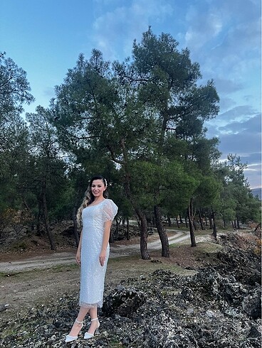 m Beden Beyaz elbise